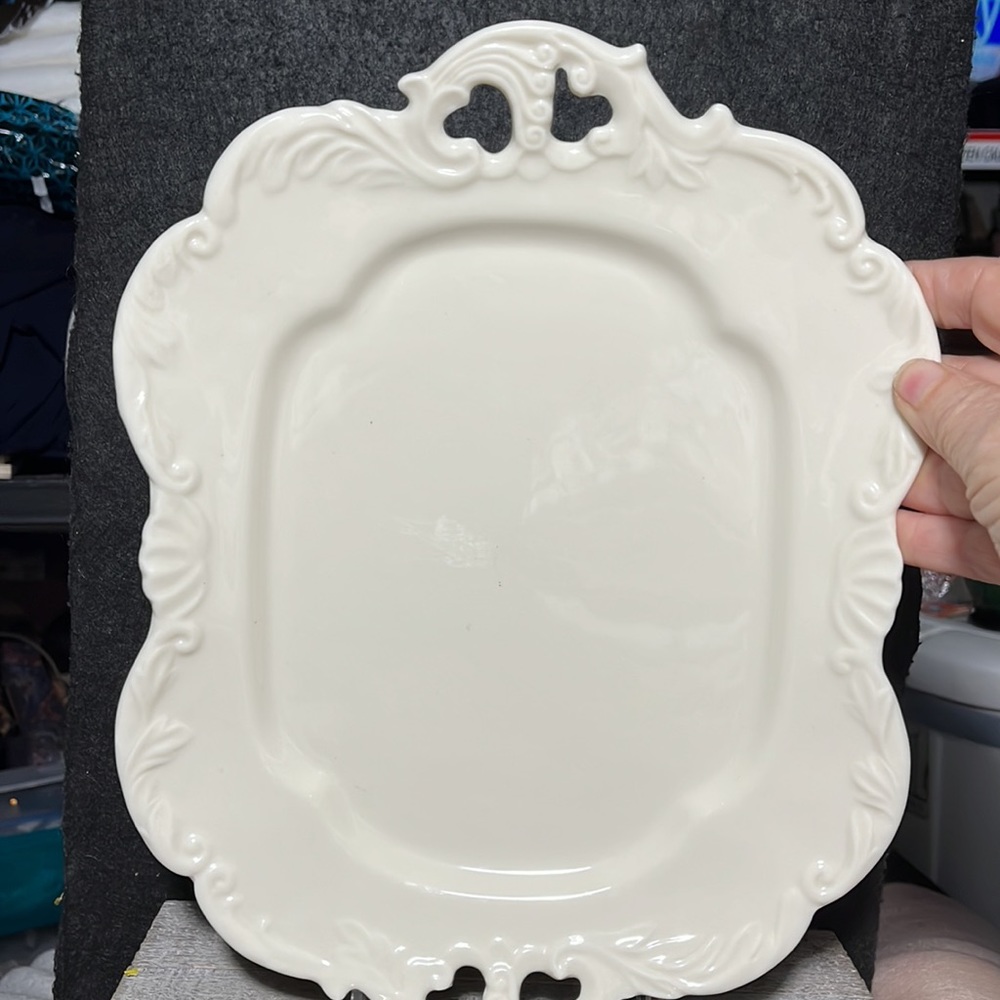 Paris Royal Rectangular Cream White Near Mint Serving Plate 12 inches